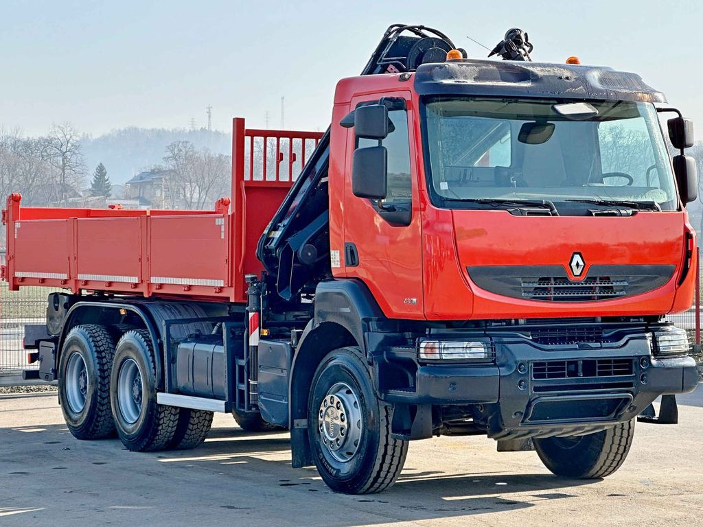 Renault KERAX 430* HIAB 144 E-3 HIDUO + FUNK / 6x4 - Самосвал камион, Камион с кран: снимка 4 Renault KERAX 430* HIAB 144 E-3 HIDUO + FUNK / 6x4 - Самосвал камион, Камион с кран: снимка 4