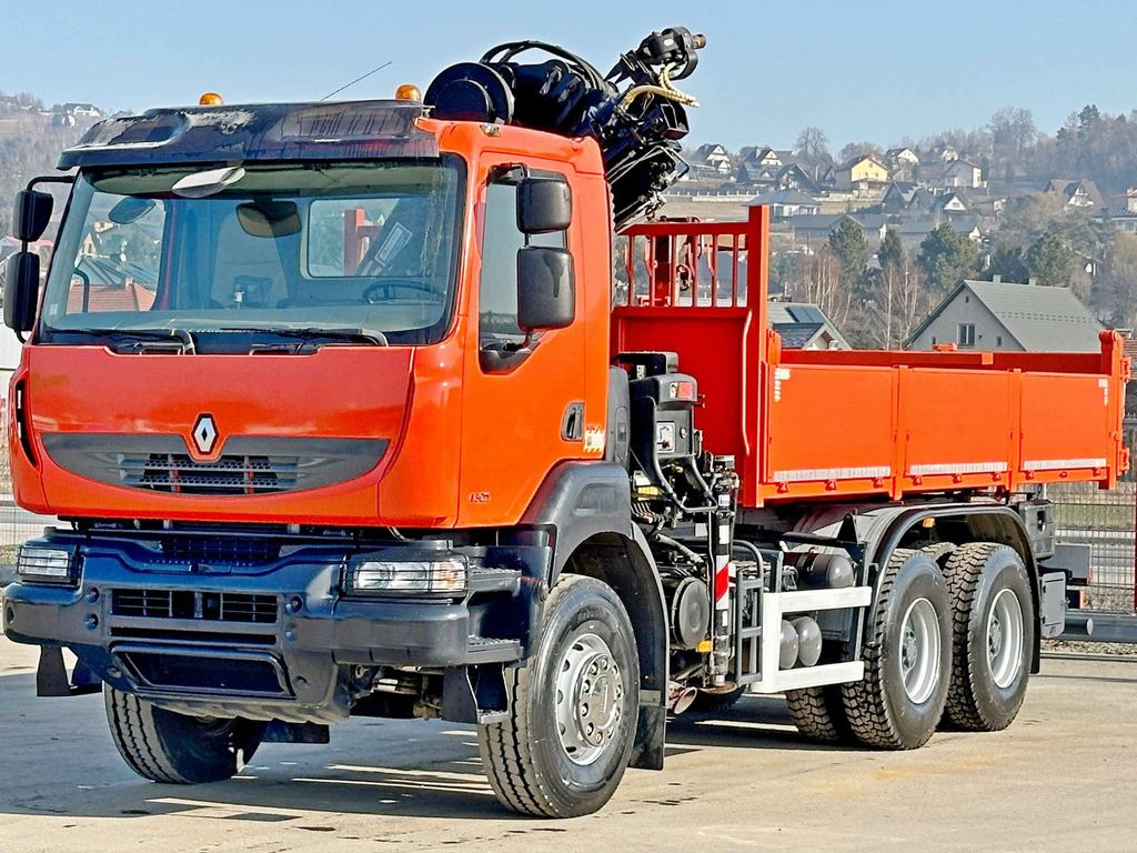 Renault KERAX 430* HIAB 144 E-3 HIDUO + FUNK / 6x4 - Самосвал камион, Камион с кран: снимка 3 Renault KERAX 430* HIAB 144 E-3 HIDUO + FUNK / 6x4 - Самосвал камион, Камион с кран: снимка 3