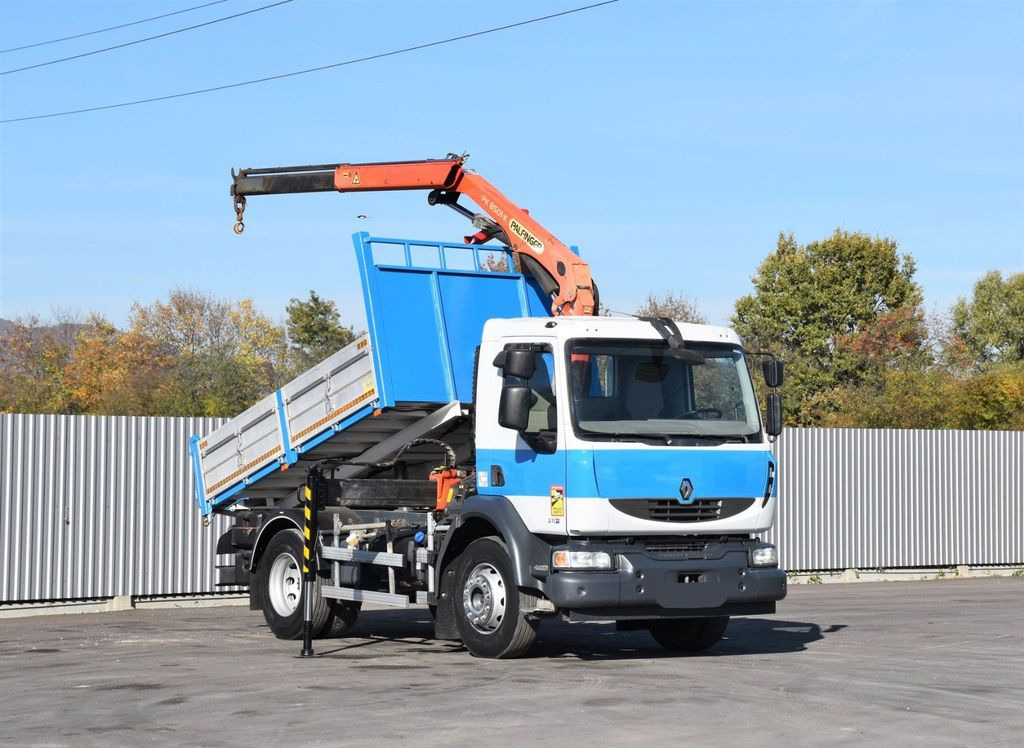 Renault MIDLUM 270 DXI *TIPPER 3,50m *PK 8501-K/FUNK - Камион с кран, Самосвал камион: снимка 1 Renault MIDLUM 270 DXI *TIPPER 3,50m *PK 8501-K/FUNK - Камион с кран, Самосвал камион: снимка 1