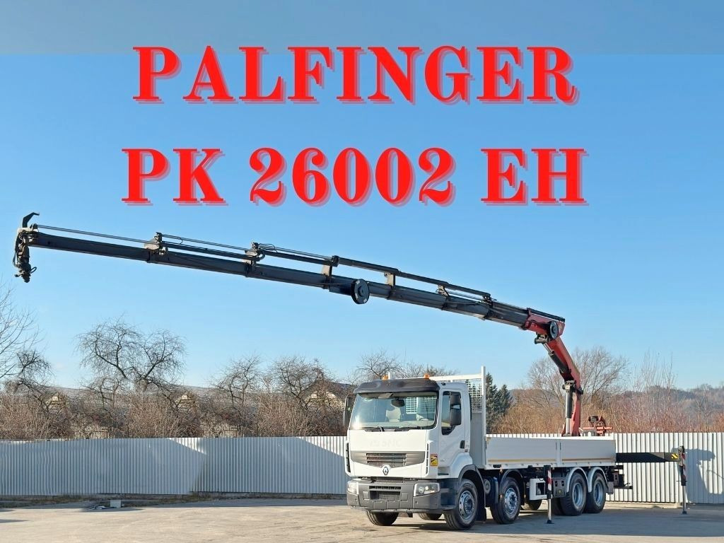 Renault Premium 430 DXI * PRITSCHE 7,40m *PK 26002 EH - Камион с кран: снимка 1 Renault Premium 430 DXI * PRITSCHE 7,40m *PK 26002 EH - Камион с кран: снимка 1