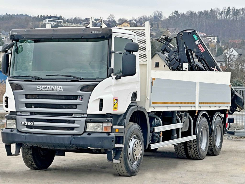 Scania P 360 * HIAB 166D S-4 HIDUO/FUNK * 6x4 - Камион с кран, Бордови камион: снимка 4 Scania P 360 * HIAB 166D S-4 HIDUO/FUNK * 6x4 - Камион с кран, Бордови камион: снимка 4