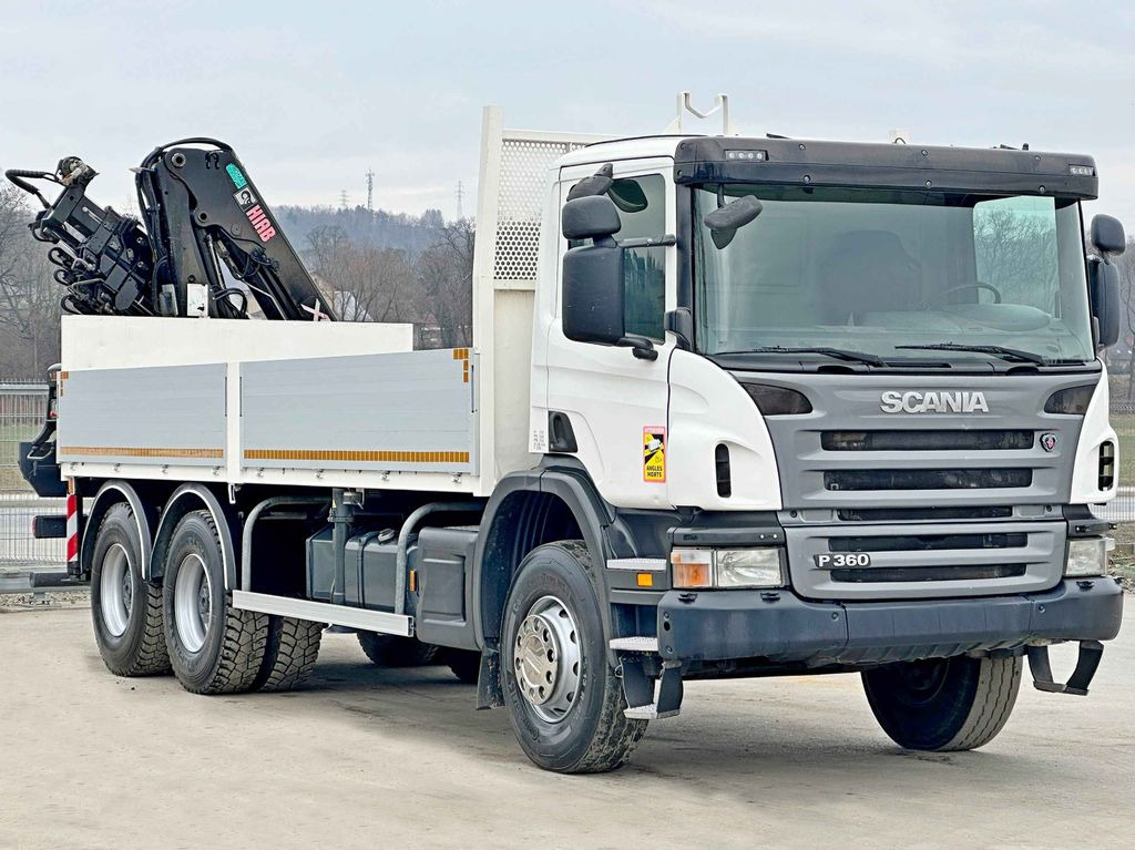 Scania P 360 * HIAB 166D S-4 HIDUO/FUNK * 6x4 - Камион с кран, Бордови камион: снимка 3 Scania P 360 * HIAB 166D S-4 HIDUO/FUNK * 6x4 - Камион с кран, Бордови камион: снимка 3