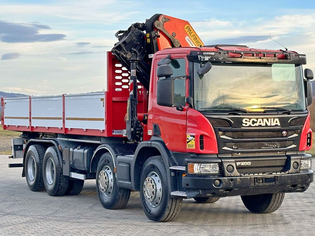 Scania P 400 Kipper 6,80 m * PK 33002-EH D + FUNK * 8x4 - Камион с кран, Самосвал камион: снимка 4 Scania P 400 Kipper 6,80 m * PK 33002-EH D + FUNK * 8x4 - Камион с кран, Самосвал камион: снимка 4
