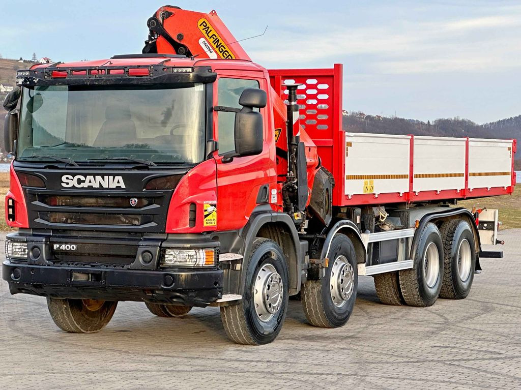 Scania P 400 Kipper 6,80 m * PK 33002-EH D + FUNK * 8x4 - Самосвал камион, Камион с кран: снимка 4 Scania P 400 Kipper 6,80 m * PK 33002-EH D + FUNK * 8x4 - Самосвал камион, Камион с кран: снимка 4