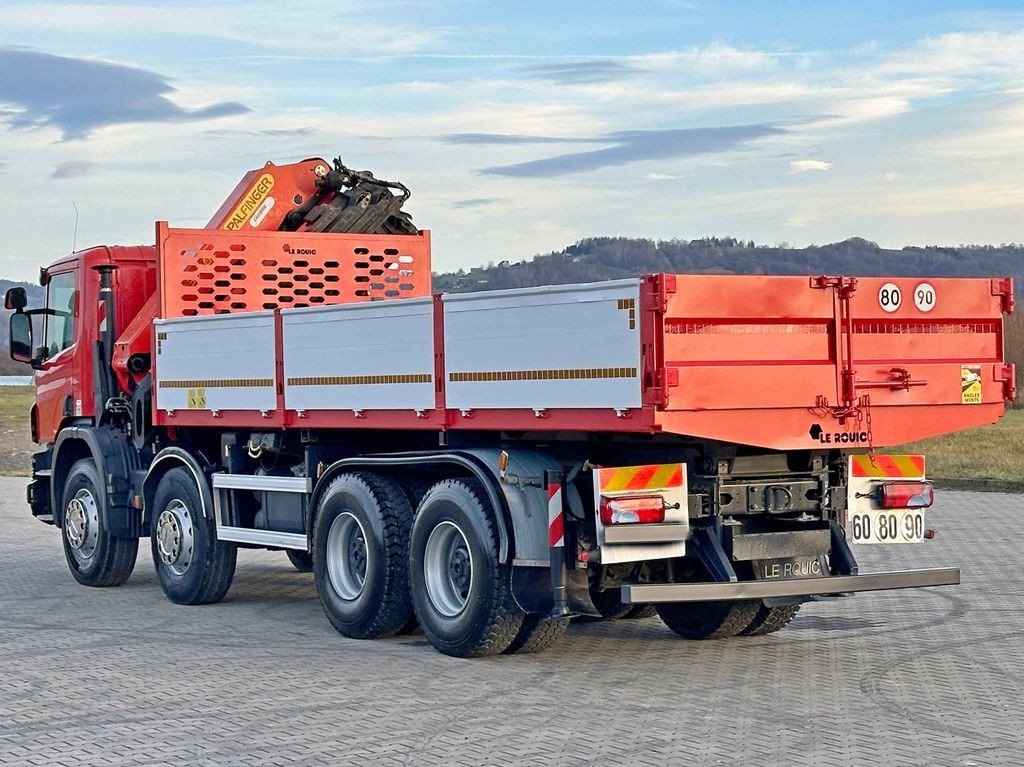 Самосвал камион, Камион с кран Scania P 400 Kipper 6,80 m * PK 33002-EH D + FUNK * 8x4: снимка 7