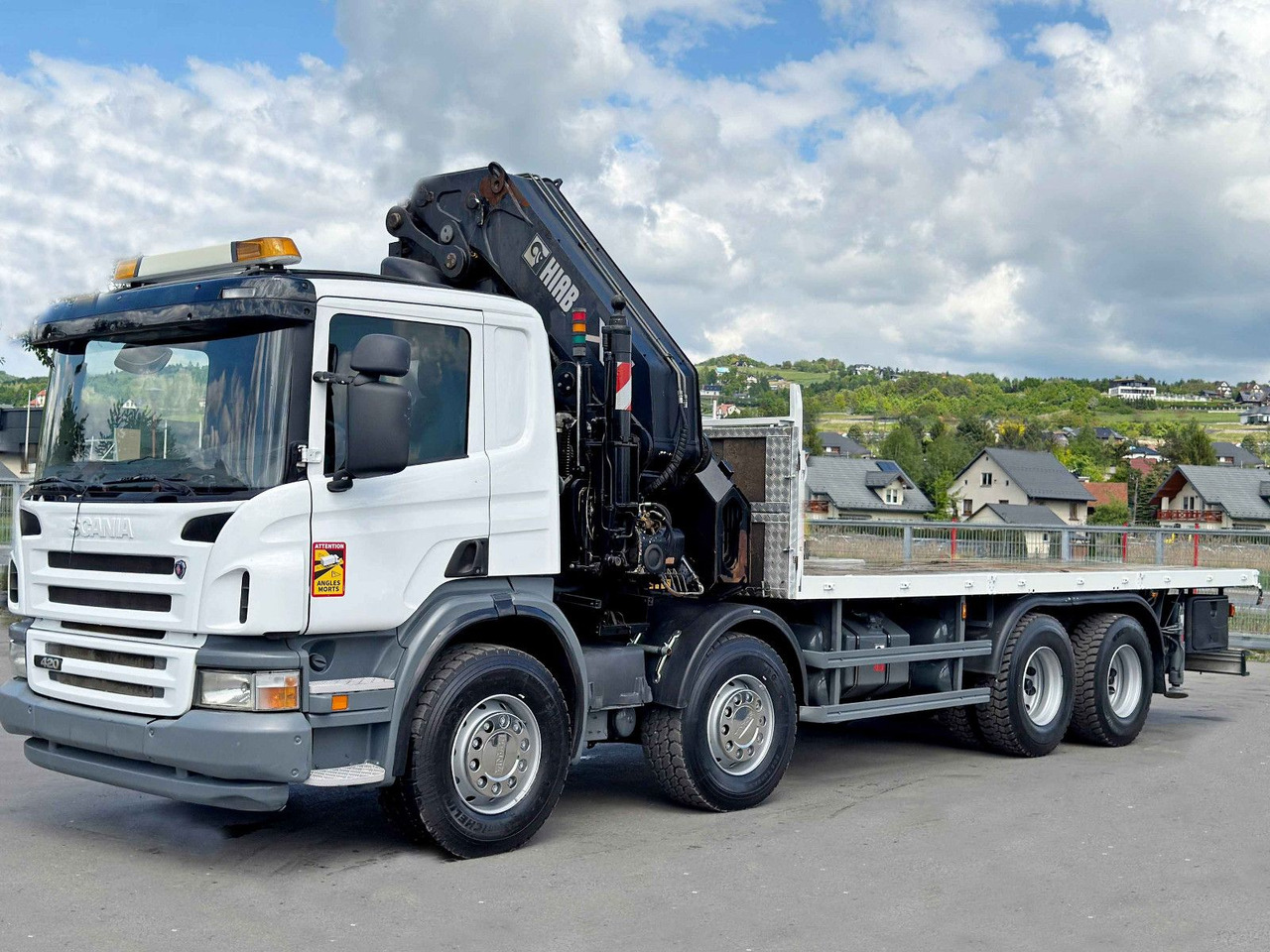 Scania P 420* PLATFORM 6,80m * HIAB 600 EP-5/FUNK * 8x4 - Камион с кран: снимка 4 Scania P 420* PLATFORM 6,80m * HIAB 600 EP-5/FUNK * 8x4 - Камион с кран: снимка 4