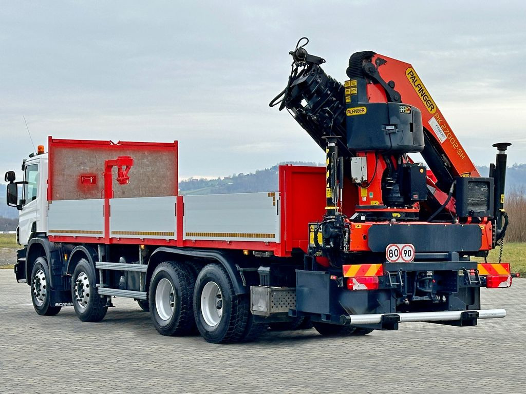 Камион с кран, Бордови камион Scania P 450 * PK 27002 - SH + FUNK * 8x4 * TOPZUSTAND: снимка 8