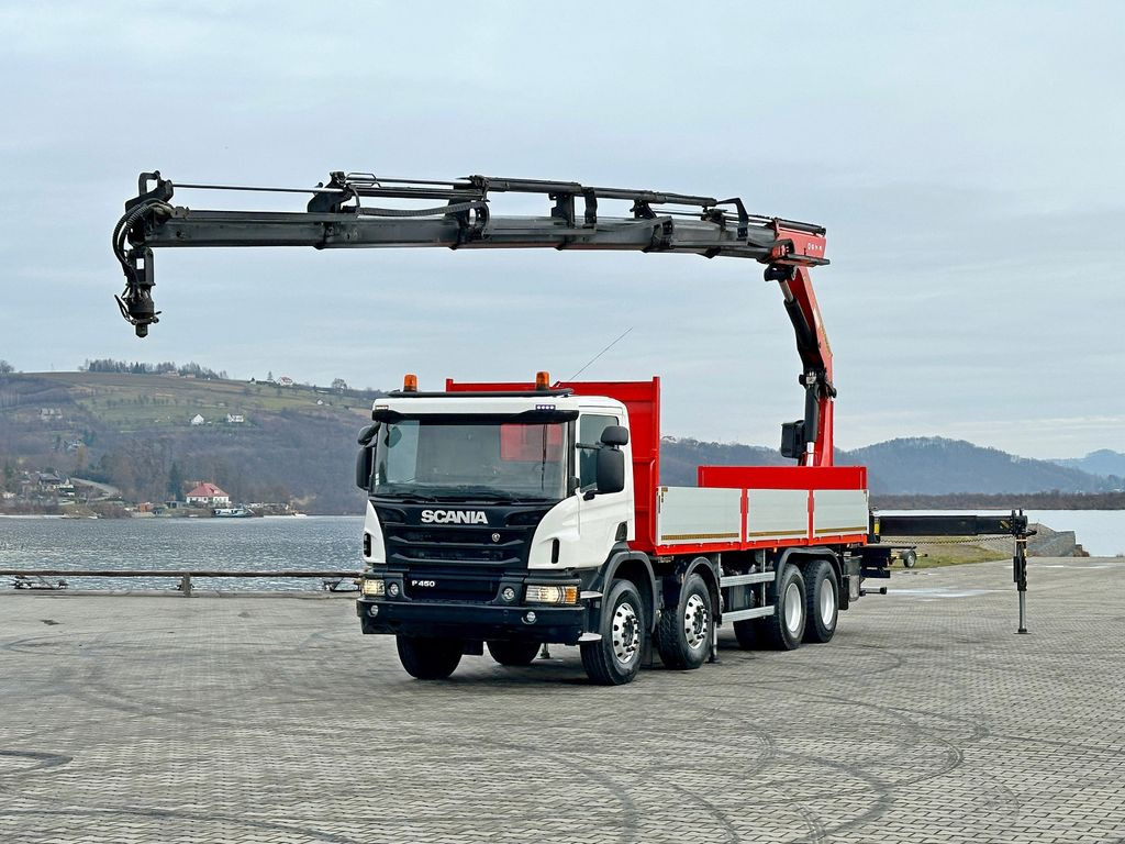 Scania P 450 * PK 27002 - SH + FUNK * 8x4 * TOPZUSTAND - Камион с кран, Бордови камион: снимка 2 Scania P 450 * PK 27002 - SH + FUNK * 8x4 * TOPZUSTAND - Камион с кран, Бордови камион: снимка 2