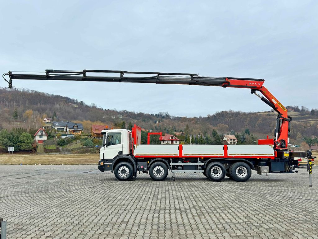 Камион с кран, Бордови камион Scania P 450 * PK 27002 - SH + FUNK * 8x4 * TOPZUSTAND: снимка 6