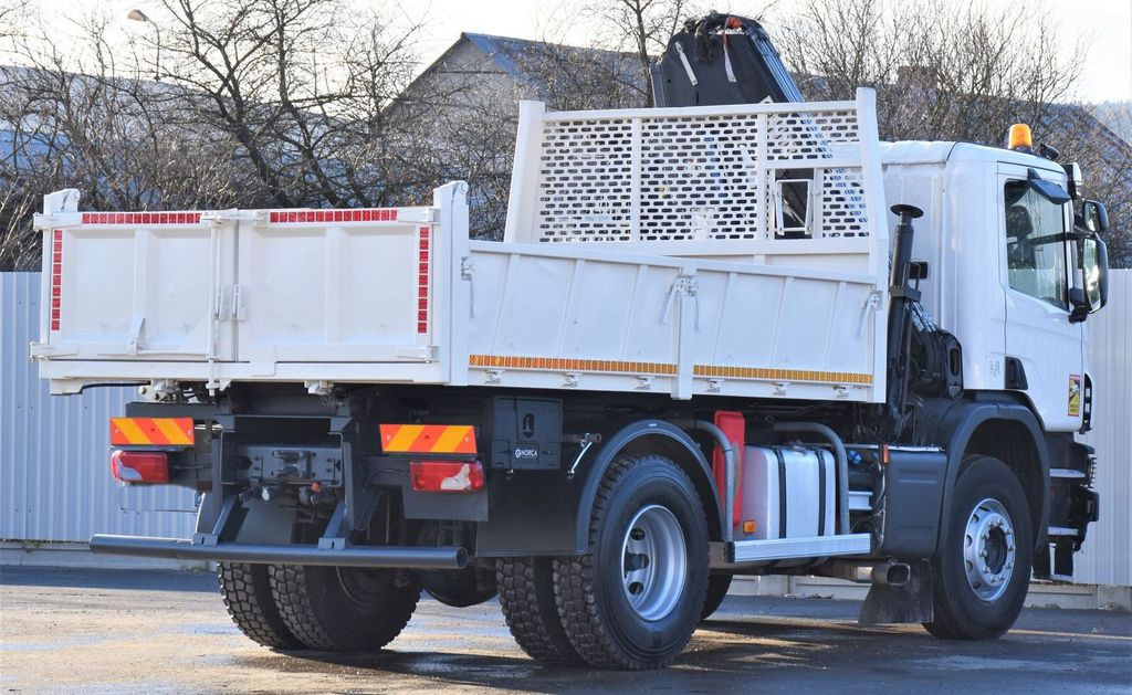 Самосвал камион, Камион с кран Scania P320 Kipper 3,90m *BORDMATIC*HIAB 122B-2DUO* TOP: снимка 7