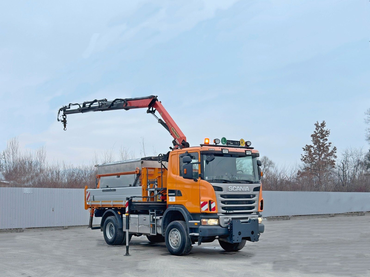 Scania R 420 * PK 11002/FUNK * sandblaste - Самосвал камион, Камион с кран: снимка 3 Scania R 420 * PK 11002/FUNK * sandblaste - Самосвал камион, Камион с кран: снимка 3