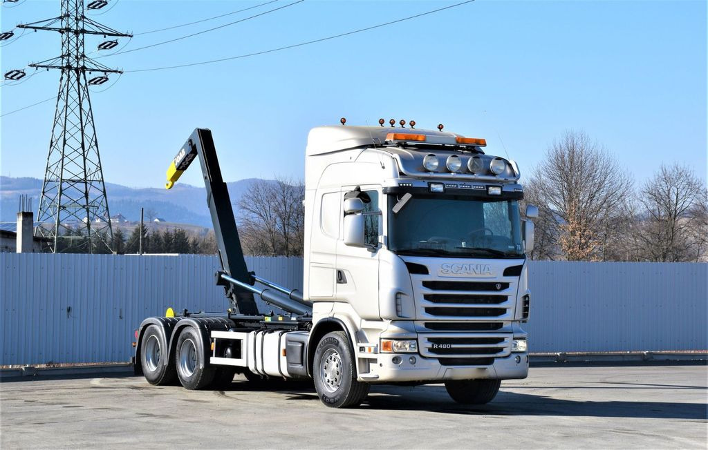Scania R 480 Abrollkipper * 6x4 * Top Zustand ! - Мултилифт с кука камион: снимка 1 Scania R 480 Abrollkipper * 6x4 * Top Zustand ! - Мултилифт с кука камион: снимка 1