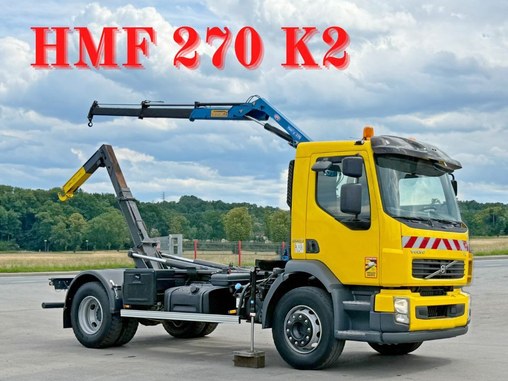 Volvo FL 240 * Abrollkipper * HMF 270 K2 * TOPZUSTAND - Мултилифт с кука камион: снимка 1 Volvo FL 240 * Abrollkipper * HMF 270 K2 * TOPZUSTAND - Мултилифт с кука камион: снимка 1