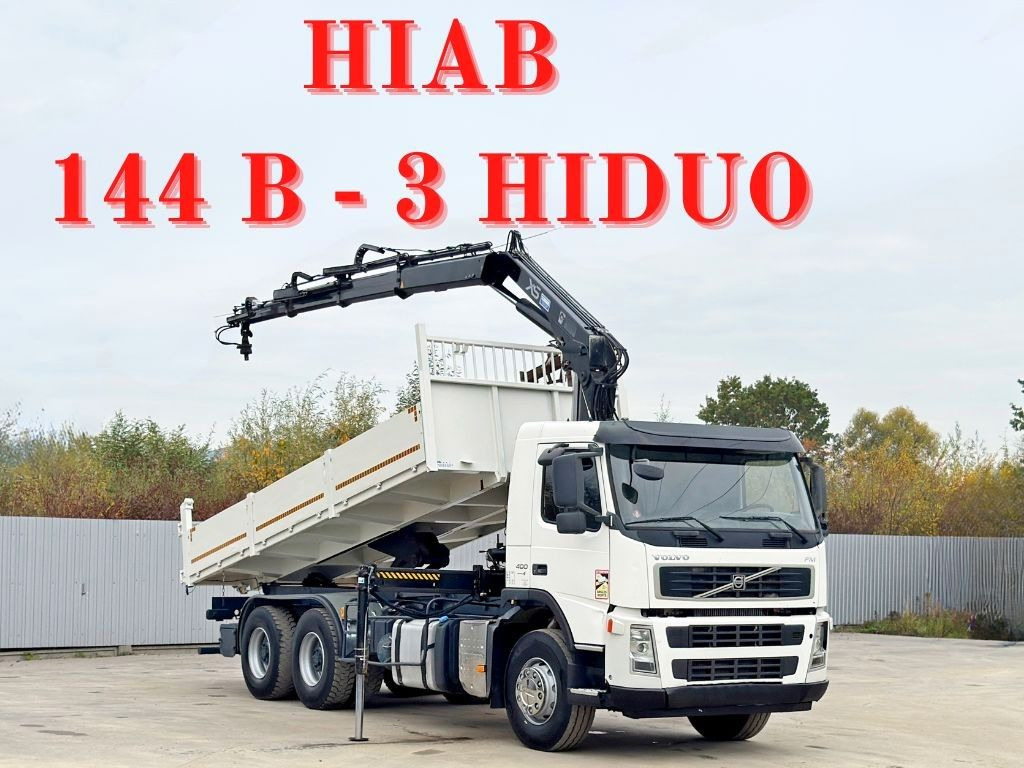 Volvo FM 400 Kipper 6,20m * HIAB 144 B-3 HIDUO* 6x4 - Камион с кран: снимка 1 Volvo FM 400 Kipper 6,20m * HIAB 144 B-3 HIDUO* 6x4 - Камион с кран: снимка 1
