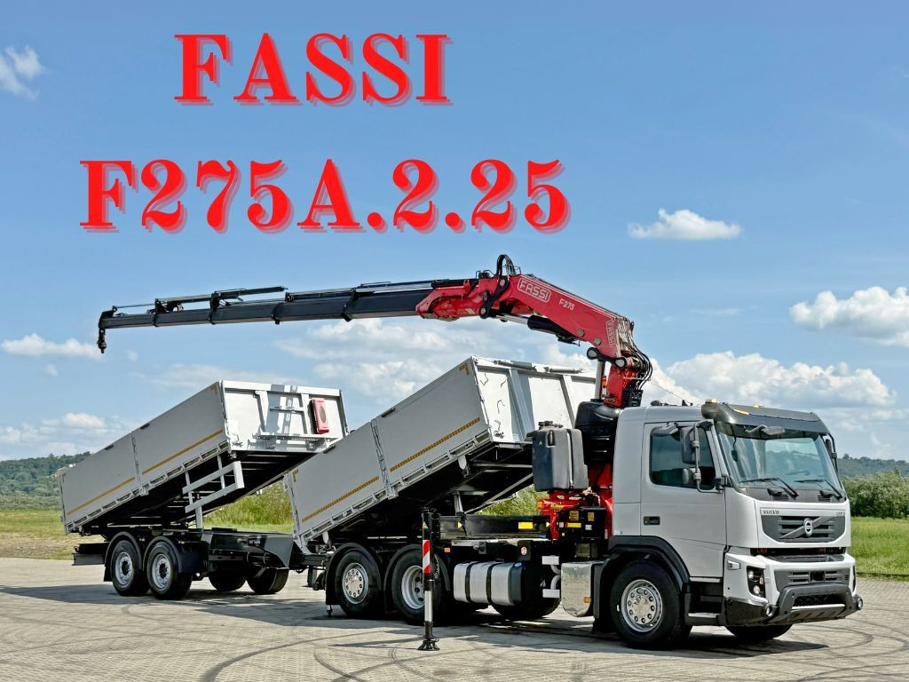 Volvo FMX 420* FASSI F275.2.25 + FUNK + Anhänger / TOP - Камион с кран: снимка 1 Volvo FMX 420* FASSI F275.2.25 + FUNK + Anhänger / TOP - Камион с кран: снимка 1