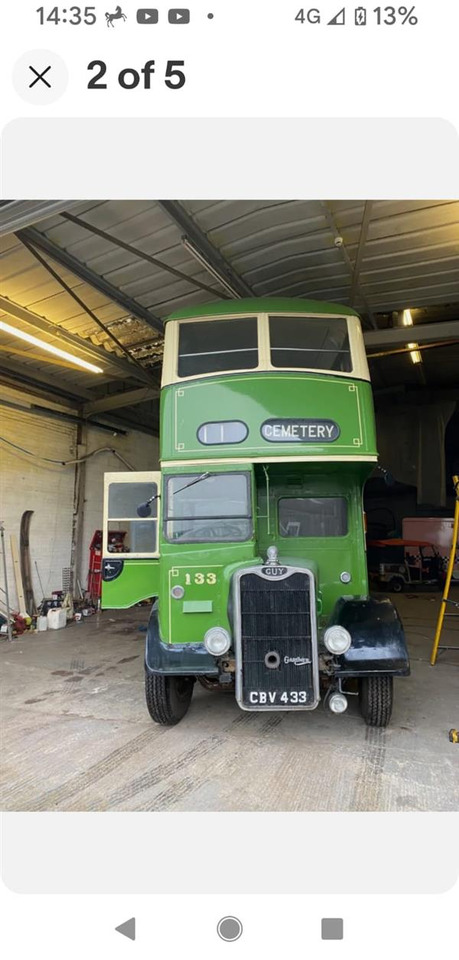 1949 Guy Arab back loader, half cab double decker - Двуетажен автобус: снимка 2 1949 Guy Arab back loader, half cab double decker - Двуетажен автобус: снимка 2