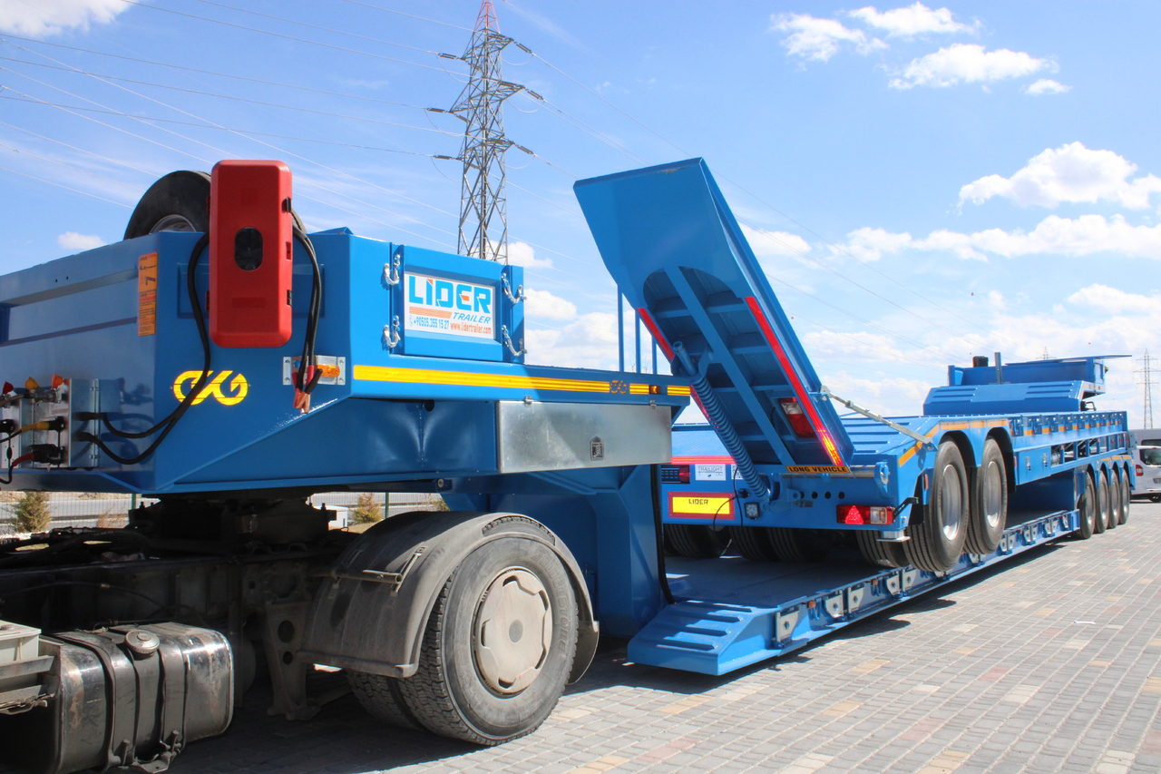 Нови Нискорамна площадка полуремарке За превоз на тежка техника LIDER 2025 READY IN STOCK UNUSED FRONT LOADING: снимка 15