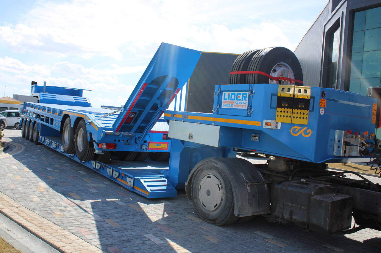 Нови Нискорамна площадка полуремарке За превоз на тежка техника LIDER 2025 READY IN STOCK UNUSED FRONT LOADING: снимка 16
