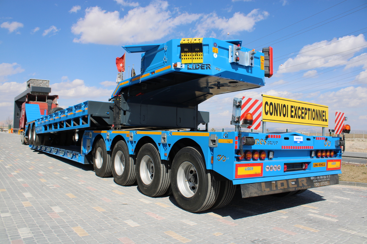 Нови Нискорамна площадка полуремарке За превоз на тежка техника LIDER 2025 READY IN STOCK UNUSED FRONT LOADING: снимка 11