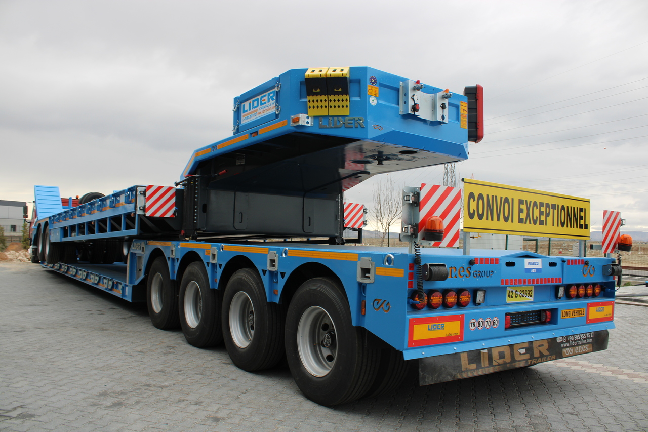 Нови Нискорамна площадка полуремарке За превоз на тежка техника LIDER 2025 READY IN STOCK UNUSED FRONT LOADING: снимка 18
