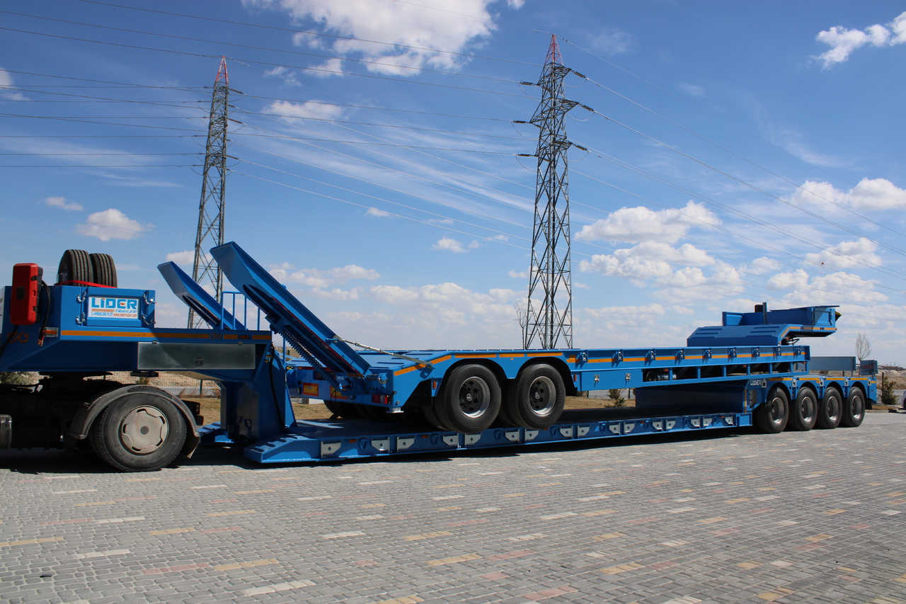 Нови Нискорамна площадка полуремарке За превоз на тежка техника LIDER 2025 READY IN STOCK UNUSED FRONT LOADING: снимка 10