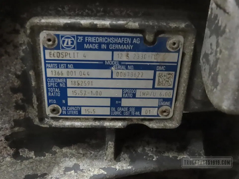 DAF 1852591 Versnellingsbak 12S2230TD - Скоростна кутия за Камион: снимка 3 DAF 1852591 Versnellingsbak 12S2230TD - Скоростна кутия за Камион: снимка 3