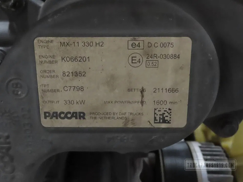 DAF 2164501 | Motor MX11 330 H2 Euro6 - Двигател за Камион: снимка 3 DAF 2164501 | Motor MX11 330 H2 Euro6 - Двигател за Камион: снимка 3