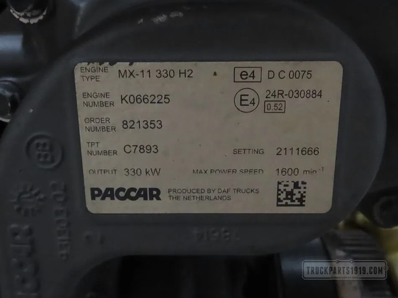DAF 2164501 Motor MX11 330 H2 Euro6 - Двигател за Камион: снимка 3 DAF 2164501 Motor MX11 330 H2 Euro6 - Двигател за Камион: снимка 3