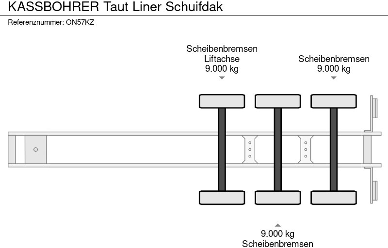 Нови Затворена каросерия полуремарке Kässbohrer Taut Liner Schuifdak: снимка 12