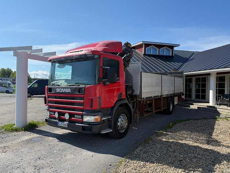 Volvo Scania P94 - Бордови камион, Камион с кран: снимка 1 Volvo Scania P94 - Бордови камион, Камион с кран: снимка 1