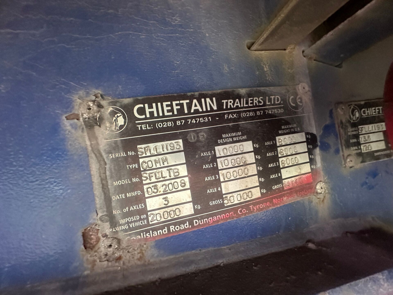 Нискорамна площадка полуремарке CHIEFTAIN TRAILERS LTD naczepa niskopodwoziowa: снимка 11