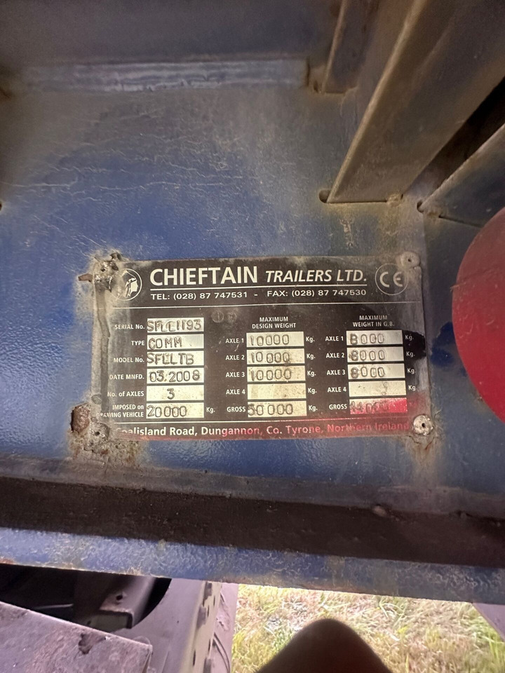 Нискорамна площадка полуремарке CHIEFTAIN TRAILERS LTD naczepa niskopodwoziowa: снимка 13