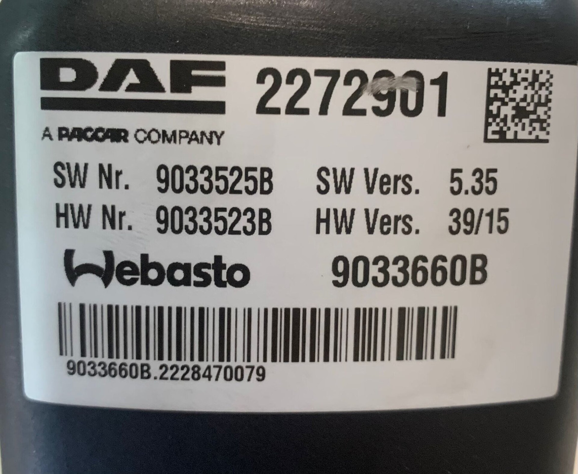 DAF STANDKACHEL THERMO TOP PRO 38 2272901 - Вентилатор за парно за Камион: снимка 5 DAF STANDKACHEL THERMO TOP PRO 38 2272901 - Вентилатор за парно за Камион: снимка 5