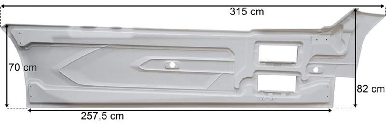 SIDESKIRT LEFT DAF XG WB400 PRIMER WITHOUT BRAKET 000234 - Броня за Камион: снимка 2 SIDESKIRT LEFT DAF XG WB400 PRIMER WITHOUT BRAKET 000234 - Броня за Камион: снимка 2
