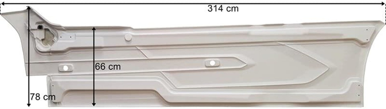 SIDESKIRT RIGHT DAF XG WB4000 H3279 COLOR WITHOUT BRAKET 000235P - Броня за Камион: снимка 2 SIDESKIRT RIGHT DAF XG WB4000 H3279 COLOR WITHOUT BRAKET 000235P - Броня за Камион: снимка 2