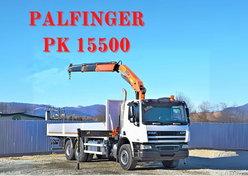 DAF CF 75.360 - Бордови камион, Камион с кран: снимка 1 DAF CF 75.360 - Бордови камион, Камион с кран: снимка 1