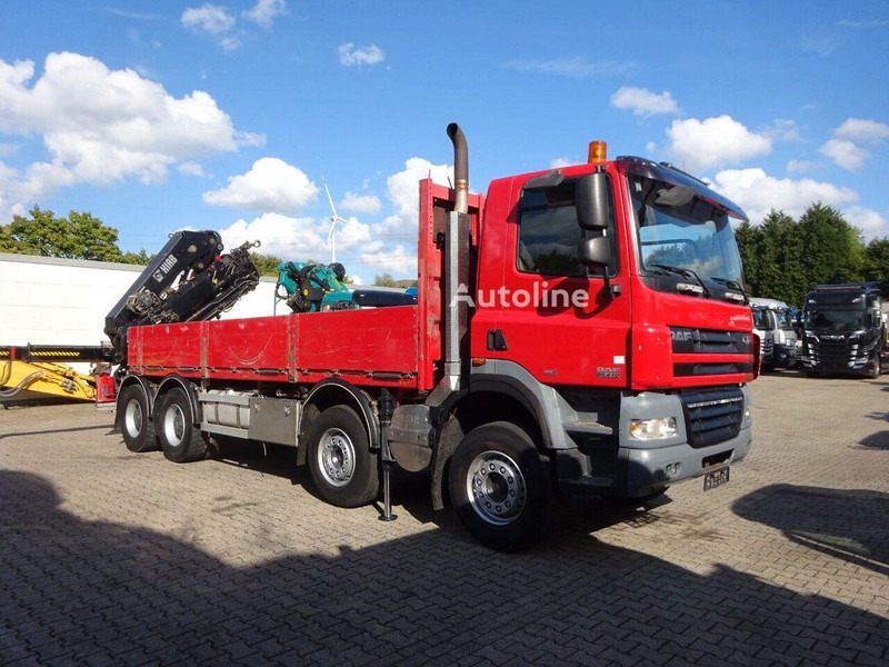 DAF CF 85.410 - Flatbed + crane - Бордови камион, Камион с кран: снимка 2 DAF CF 85.410 - Flatbed + crane - Бордови камион, Камион с кран: снимка 2