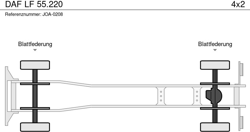 DAF LF 55.220 - Бордови камион, Камион с кран: снимка 2 DAF LF 55.220 - Бордови камион, Камион с кран: снимка 2