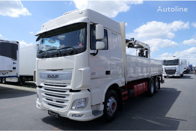 DAF XF 460 - Бордови камион, Камион с кран: снимка 1 DAF XF 460 - Бордови камион, Камион с кран: снимка 1