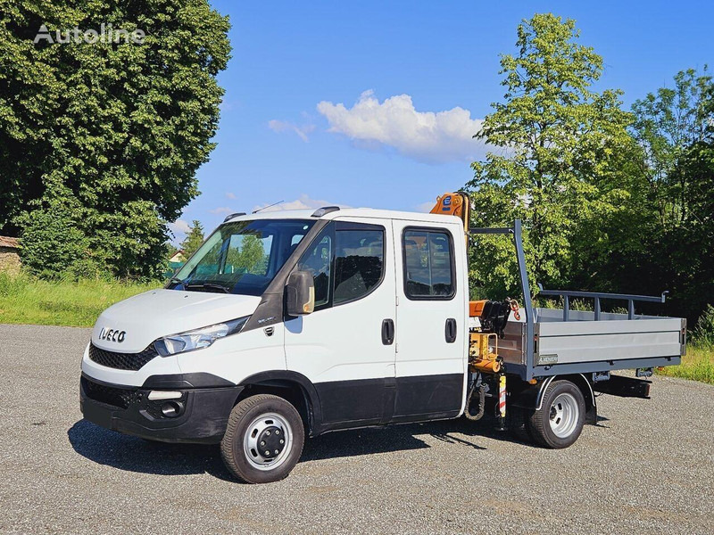 Iveco Daily 35c-15 Doka flatbed + crane Effer - Бордови бус, Бус с двойна кабина: снимка 1 Iveco Daily 35c-15 Doka flatbed + crane Effer - Бордови бус, Бус с двойна кабина: снимка 1
