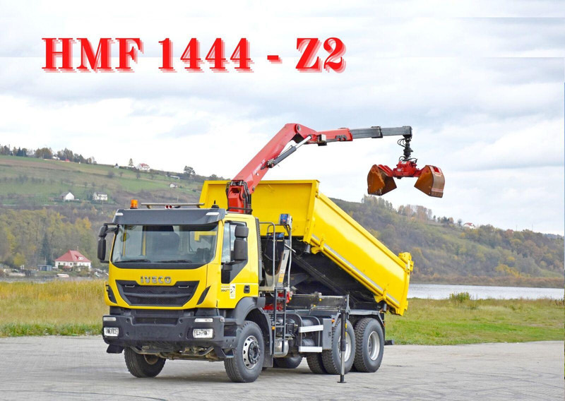Iveco TRAKKER 360 * Kipper 4,90m* KRAN/FUNK*6x4 - Самосвал камион, Камион с кран: снимка 1 Iveco TRAKKER 360 * Kipper 4,90m* KRAN/FUNK*6x4 - Самосвал камион, Камион с кран: снимка 1