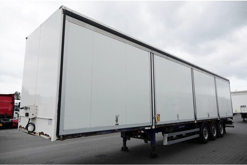 Lecitrailer KONTENER / KOFFER / OTWIERANE BOKI / MOCNA PODŁOGA SZYNA DESKA - Затворена каросерия полуремарке: снимка 4 Lecitrailer KONTENER / KOFFER / OTWIERANE BOKI / MOCNA PODŁOGA SZYNA DESKA - Затворена каросерия полуремарке: снимка 4