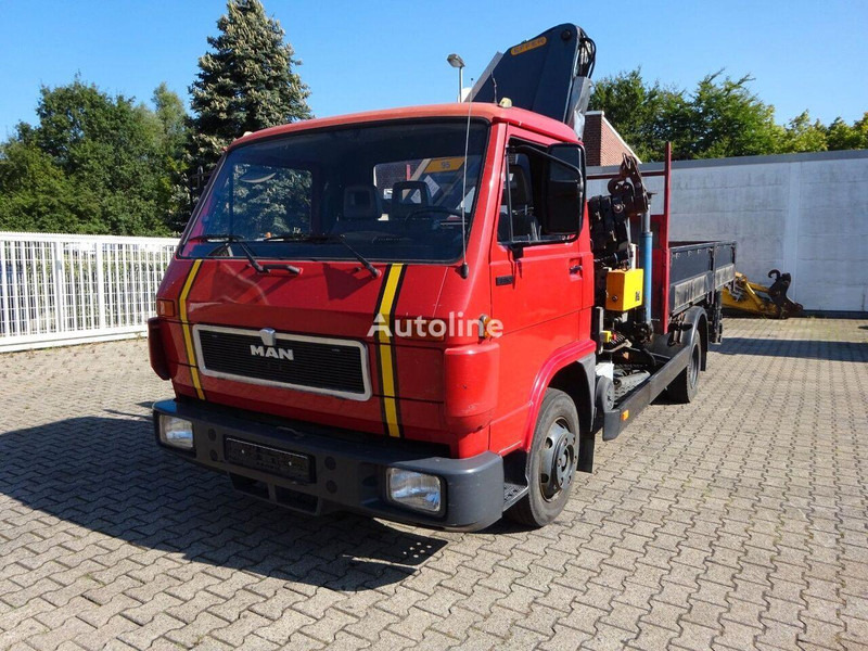 MAN 9.150 - Flatbed+crane - Бордови камион, Камион с кран: снимка 2 MAN 9.150 - Flatbed+crane - Бордови камион, Камион с кран: снимка 2