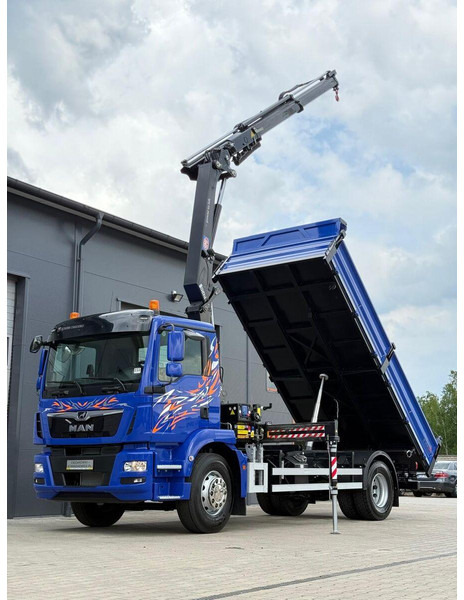 MAN MAN TGM TGL TGS 18.250 // E6 // wywrotka + HDS HMF z pilotem // - Самосвал камион: снимка 1 MAN MAN TGM TGL TGS 18.250 // E6 // wywrotka + HDS HMF z pilotem // - Самосвал камион: снимка 1