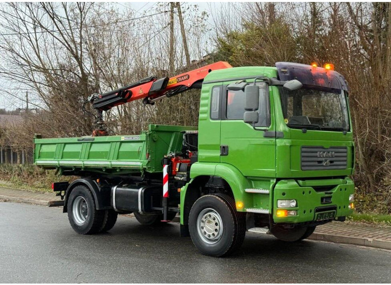 MAN TGA 18.360 Meiller 3-Way Tipper + Crane Palfinger PK 9501 - Самосвал камион, Камион с кран: снимка 2 MAN TGA 18.360 Meiller 3-Way Tipper + Crane Palfinger PK 9501 - Самосвал камион, Камион с кран: снимка 2