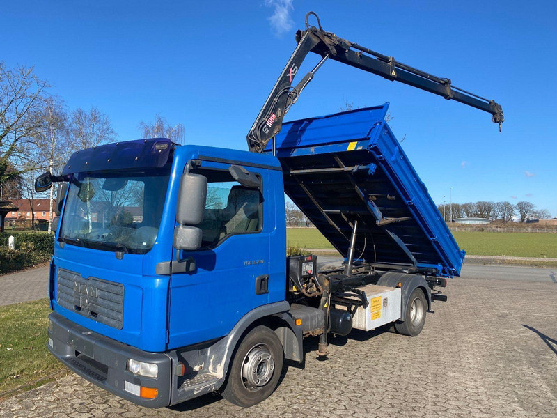 MAN TGL 8.210 M Tipper + Crane Hiab - Самосвал камион, Камион с кран: снимка 1 MAN TGL 8.210 M Tipper + Crane Hiab - Самосвал камион, Камион с кран: снимка 1