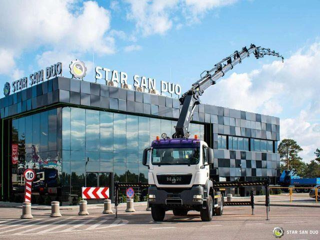 MAN TGS 18.360 4x4 HIAB 377-E6 XS Fly Jib Crane Kra - Бордови камион, Камион с кран: снимка 1 MAN TGS 18.360 4x4 HIAB 377-E6 XS Fly Jib Crane Kra - Бордови камион, Камион с кран: снимка 1