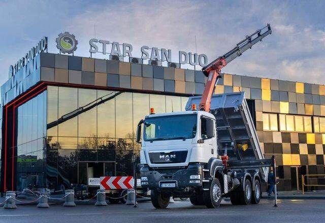 MAN TGS 26.360 6x6 PALFINGER PK 18001 EH Crane Kipe - Самосвал камион, Камион с кран: снимка 1 MAN TGS 26.360 6x6 PALFINGER PK 18001 EH Crane Kipe - Самосвал камион, Камион с кран: снимка 1