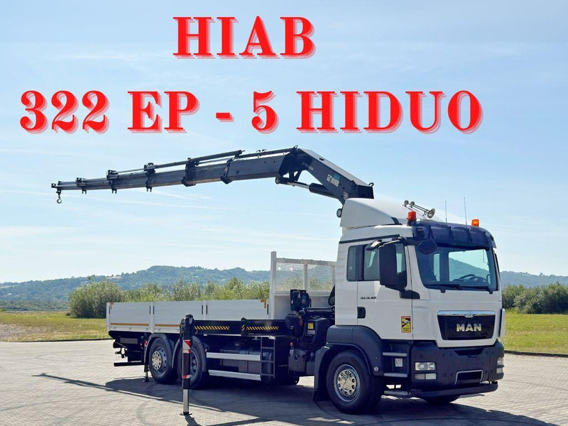 MAN TGS 26.400 * HIAB 322 EP-5 HIDUO + FUNK* TOP - Бордови камион, Камион с кран: снимка 1 MAN TGS 26.400 * HIAB 322 EP-5 HIDUO + FUNK* TOP - Бордови камион, Камион с кран: снимка 1