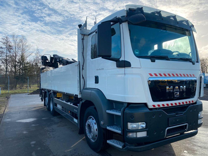 MAN TGS 26.440 6x2 HIAB 166 Ladekran Pritsche - Бордови камион, Камион с кран: снимка 2 MAN TGS 26.440 6x2 HIAB 166 Ladekran Pritsche - Бордови камион, Камион с кран: снимка 2